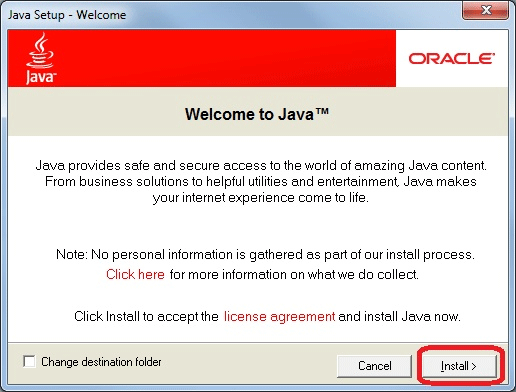 Java Update Install